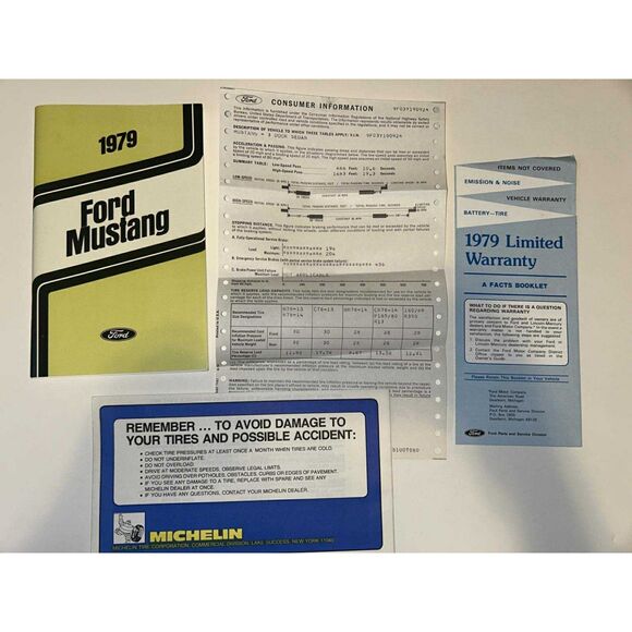 Ford Mustang Owners Manual 1979 Vintage OEM 2nd Edition mint! - Picture 1 of 3